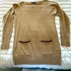Ralph Lauren Tan Sweater with Pockets